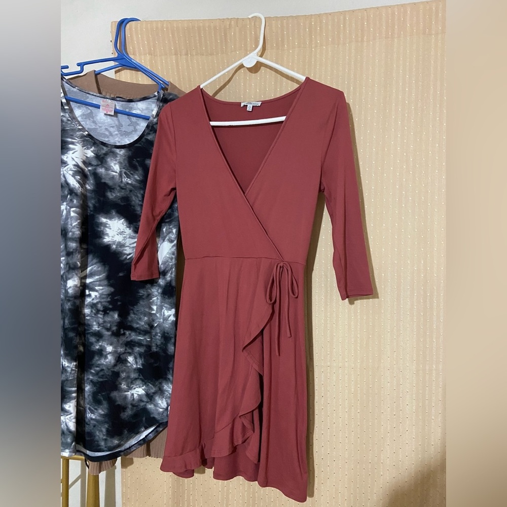 Charlotte Russe Terracotta Asymmetrical Dress